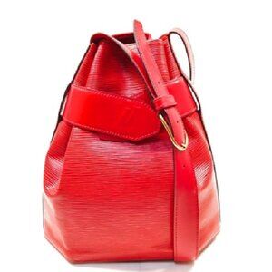 LOUIS VUITTON Epi Sac Depaule GM Shoulder Bag Red M80207 LV Auth 131025